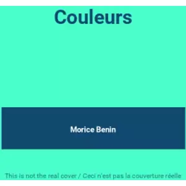 Couleurs - Morice Benin