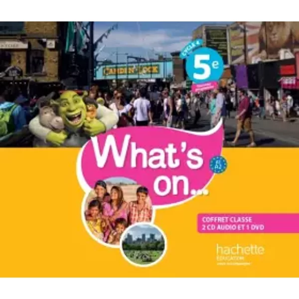 What's on... anglais cycle 4 / 5e - Coffret CD/DVD classe - éd. 2017: enregistrements audio et vidéo