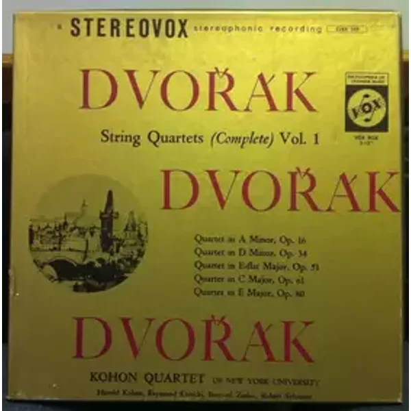KOHON QUARTET DVORAK STRING QUARTETS VOL 1 - Antonín Dvořák