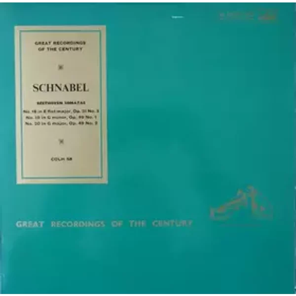 Sonatas No. 18 In E Flat Major, Op. 31 No. 3 / Sonata No. 19 In G Minor, Op. 49 No. 1 / Sonata No. 20 In G Major, Op. 49 No. 2 - Ludwig van Beethoven, Artur Schnabel