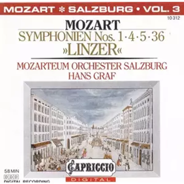 Symphonien Nos. 1 • 4 • 5 • 36 "Linzer" - Wolfgang Amadeus Mozart, Das Mozarteum Orchester Salzburg, Hans Graf