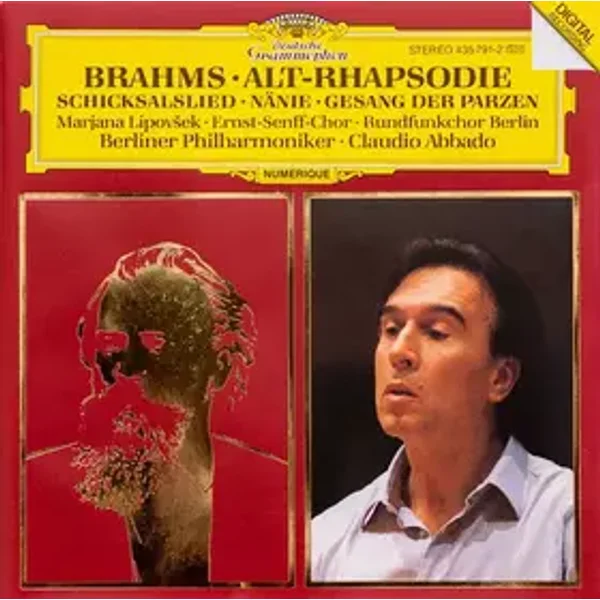 Alt-Rhapsodie ∙ Schicksalslied ∙ Nänie ∙ Gesang Der Parzen - Claudio Abbado, Berliner Philharmoniker, Johannes Brahms, Ernst Senff Chor Berlin, Marjana Lipovšek, Rundfunkchor Berlin