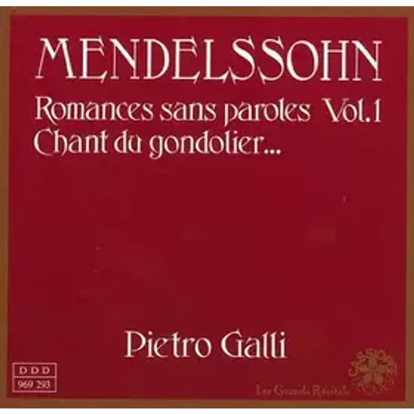 Romances Sans Paroles Vol. 1-Felix Mendelssohn - Pietro Galli