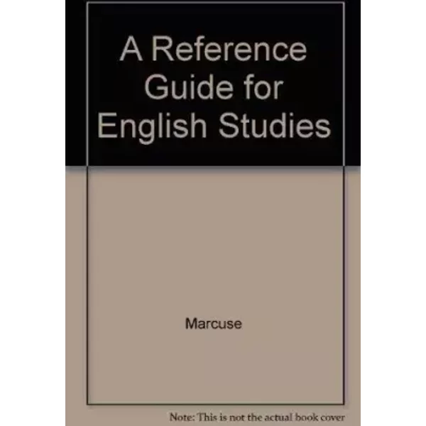 A Reference Guide for English Studies - Michæl J. Marcuse