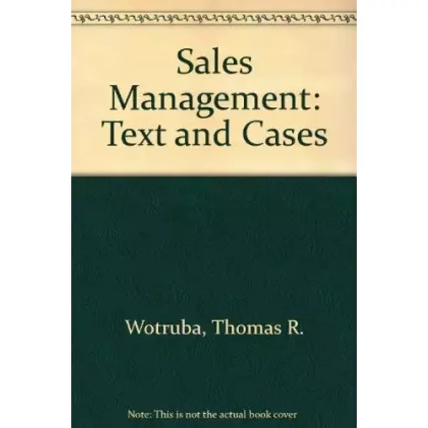 Sales Management: Text And Cases - Thomas R. Wotruba, E. K. Simpson-image