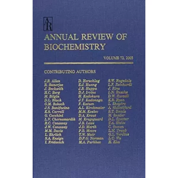 Annual Review of Biochemistry: 2003 - Print&online