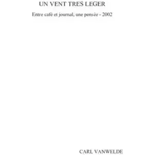 Un Vent Tres Leger (French Edition) - unknown author