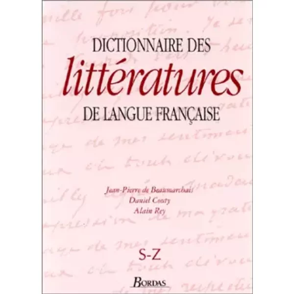 Dict.Litt.Lgue Frse 4 (Ancienne Edition) - Jean-Pierre De Beaumarchais, Daniel Couty, Alain Rey-image