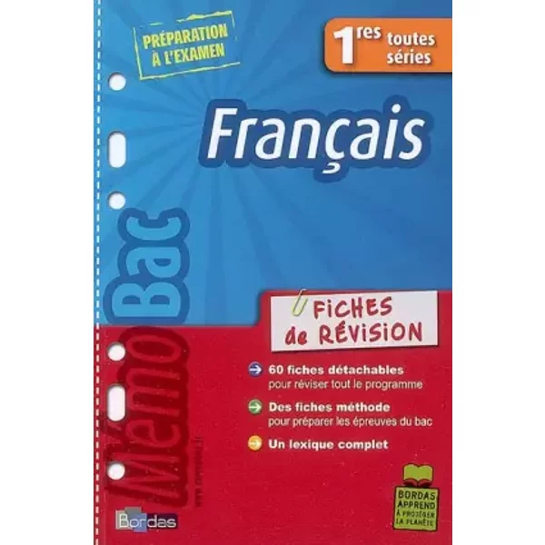 FrançAis 1Res Toutes SéRies : Fiches De RéVision-image
