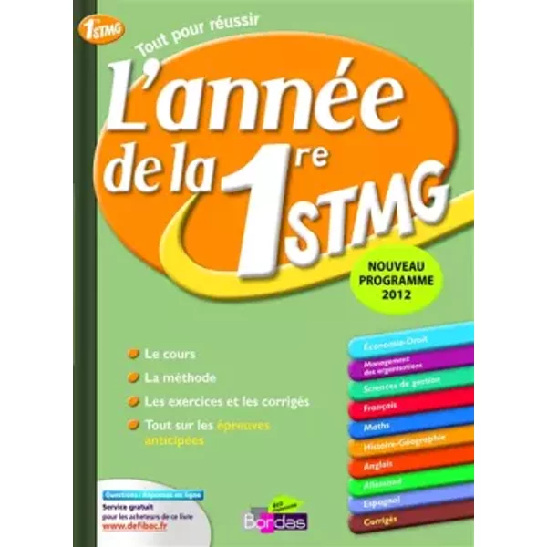 L'annee De La 1ERE Stmg - Collectif-image