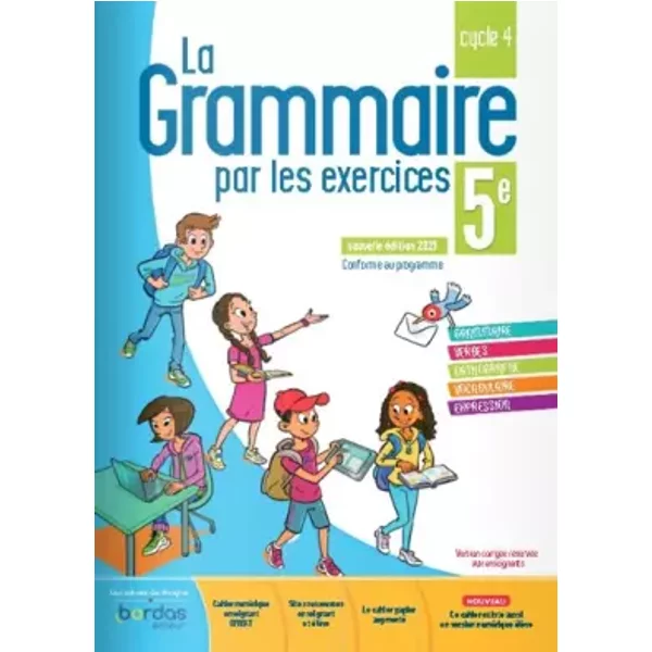 La Grammaire Par Les Exercices 5E - Cahier D'exercices - Edition 2021 - JoëLle Paul-image