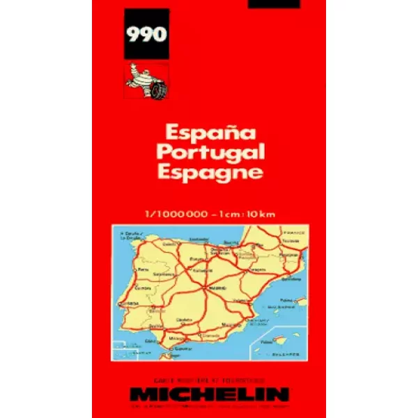 Espagne, Portugal. Carte NuméRo 990, éChelle 1/1000000 - Michelin Travel Publications, Pneu Michelin-image