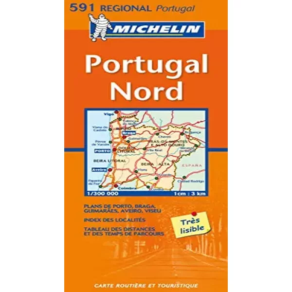 Carte REGIONAL Portugal Nord - Collectif Michelin
