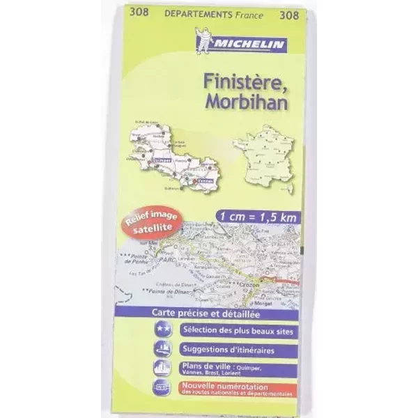 Carte DPARTEMENTS Finistre, Morbihan - Collectif Michelin