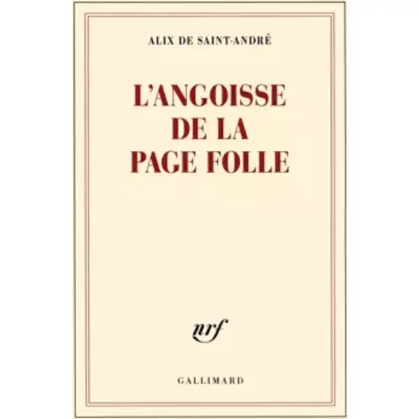 L'angoisse De La Page Folle - Alix De Saint-André-image
