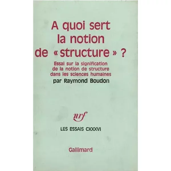 A quoi sert la notion de structure ? - Boudon R