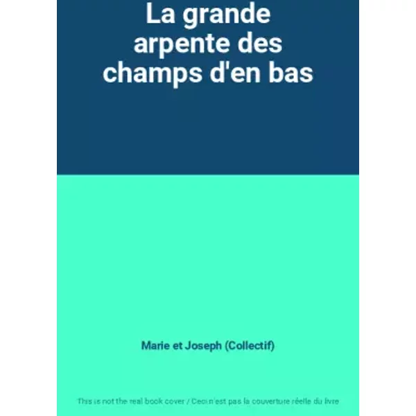 La Grande Arpente Des Champs D'en Bas - Marie Et Joseph (Collectif)-image