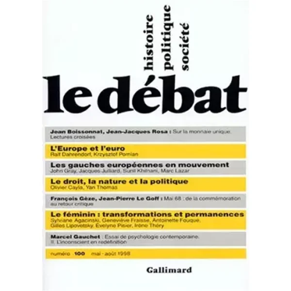 Le Débat, numéro 100 - Collectif