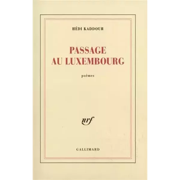 Passage au Luxembourg - Hedi Kaddour