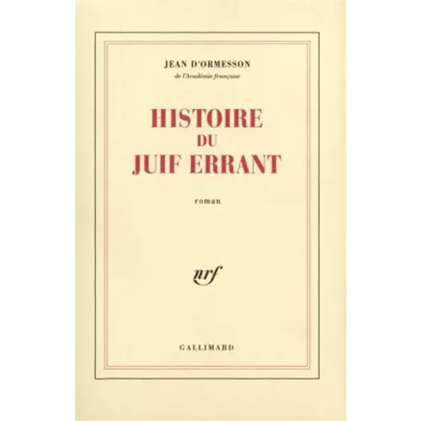 Histoire Du Juif Errant - Jean D'ormesson-image