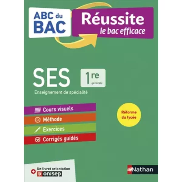Ses 1Re (Sciences éConomiques Et Sociales) - Abc Du Bac RéUssite - Programme De PremièRe 2021-2022 - Enseignement De SpéCialité - Delphine De Chouly, Fabienne Lepage Et Fanny Le Gonidec-image