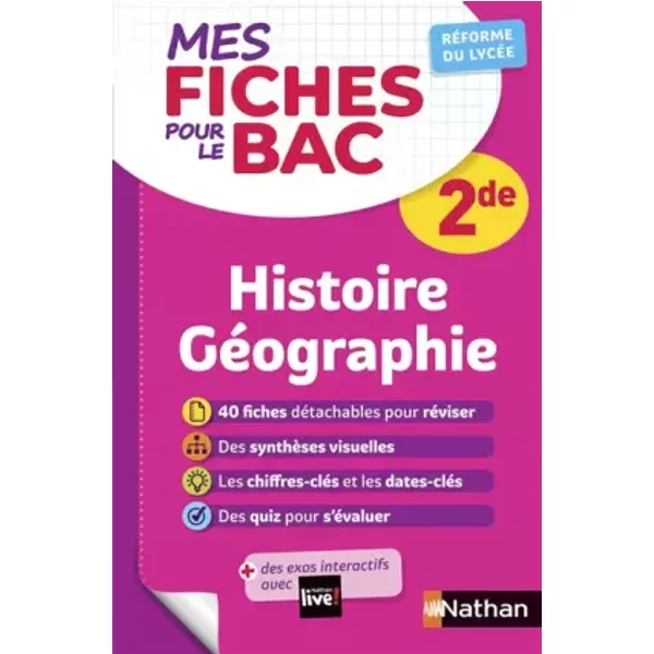 Histoire-GéOgraphie Seconde - Programme 2024-2025 - Mes Fiches Pour Le Bac 2De - Alain Rajot-image
