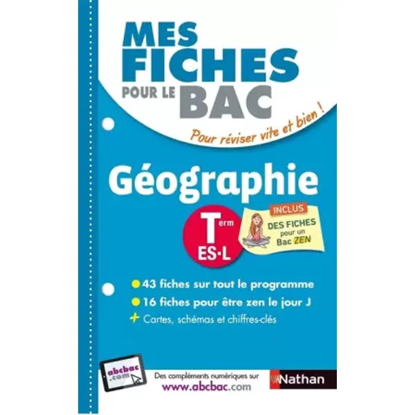 Mes Fiches Pour Le Bac GéOgraphie Term Es.L - Florian Louis, Gilles Diederichs-image