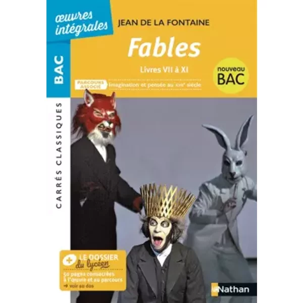 Fables (Livres Vii à Ix) - Bac 2020 Parcours AssociéS Imagination Et PenséE Au Xviiè SièCle – CarréS Classiques ŒUvres IntéGrales - Jean De La Fontaine, Jean De La Fontaine-image