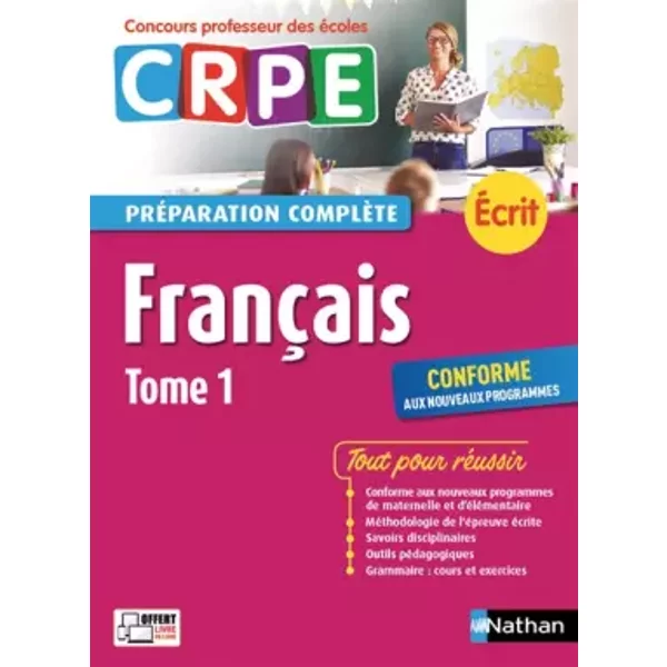 FrançAis - Tome 1 - Ecrit 2018 - PréParation ComplèTe - Crpe - Claire Doquet, Anne-Rozenn Morel, Jean-Pierre Jarry, Sylviane Baudelle Et Sylviane Baudelle-image