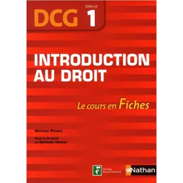 Introduction Au Droit - Dcg 1 -Le Cours En Fiches Par éPreuve - Nathalie Hector, Martine Pimont-image