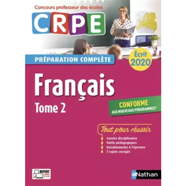 FrançAis - Tome 2 - Ecrit 2020/2021 - PréParation ComplèTe - Crpe - 2020 (2) - Catherine Christin, Claire Doquet, Jean-Pierre Jarry, Anne-Rozenn Morel Et Sylviane Baudelle-image