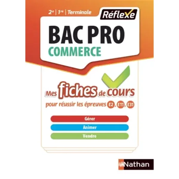 Mes Fiches de cours - 2nd/1re - Bac Pro Commerce - Gérer Vendre Animer - Bac Pro 2021 - Philippe Lieury, Francine Coudray, Marie-Christine Delattre, Caroline Doublet, Fabienne Duchossois, Delphine Lamy, Fredéric Roche