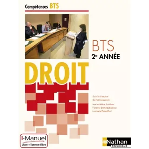 Droit Bts 2E AnnéE - Patrick Mercati, Marie-HéLèNe Bonifassi, Florence Demirdjibashian, Laurence Place-Virot, Patrick Mercati-image