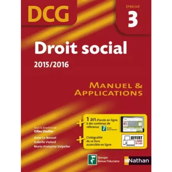 Droit social 2015/2016 - Marie-Françoise Volpelier, Isabelle Vialard, Anne Le Nouvel, Gilles Lhuilier