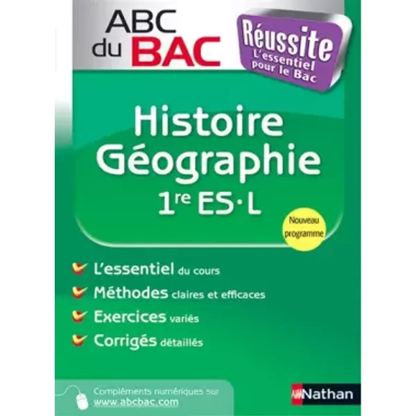 Abc Du Bac RéUssite Histoire-GéOgraphie 1Re Es.L - Alain Rajot, Georges Riggi, Servane Marzin, Guillaume Gicquel-image