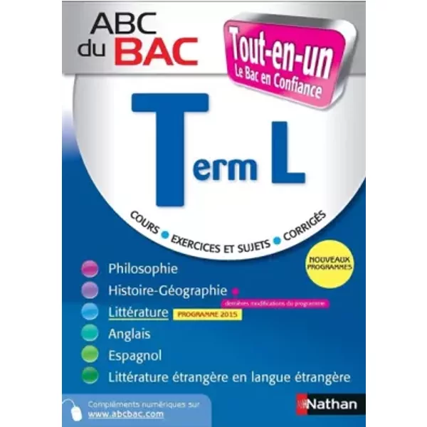 Abc Du Bac Tout-En-Un Term L - Michel Cardin, Alain Rajot, Guillaume Gicquel, Evelyne Pons Soumah, StéPhane David-image