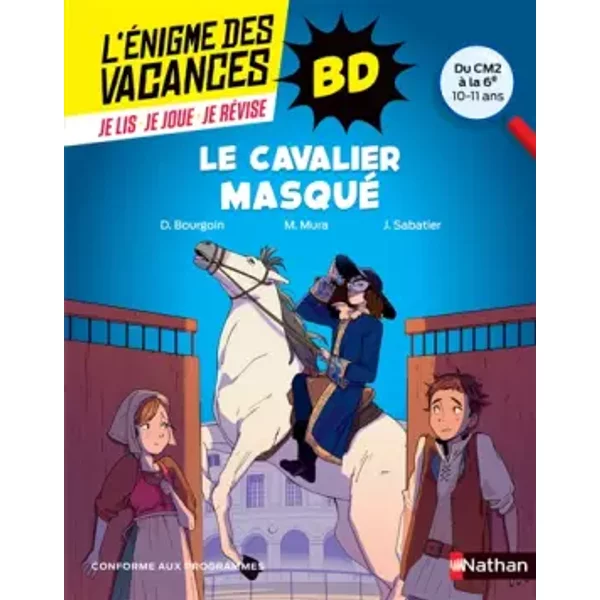 Le Cavalier Masqué - Enigme Des Vacances Bd - Du CM2 à La 6E - Jany Sabatier-image