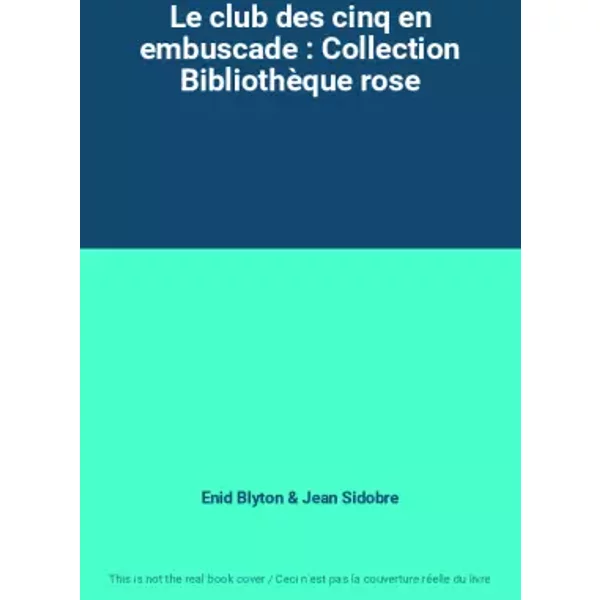 Le Club Des Cinq En Embuscade : Collection BibliothèQue Rose - Enid Blyton, Jean Sidobre-image