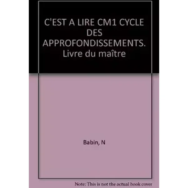 C'est à lire, CM1. Livre du maître - Norbert Babin