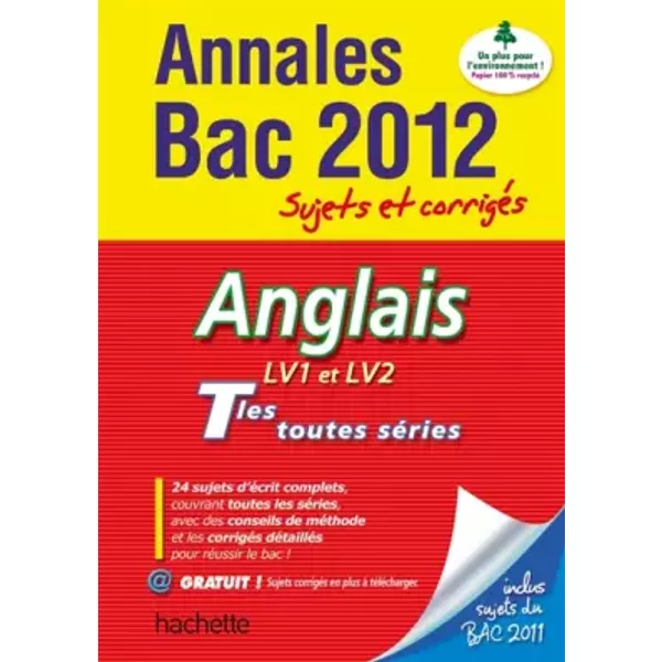 Objectif Bac 2012 - Annales Sujets CorrigéS - Anglais Terminales - Collectif-image