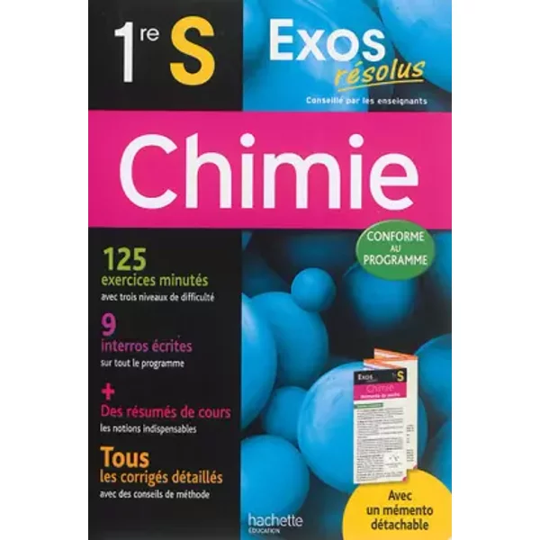 Exos Resolus Chimie 1Re S - Jean-Pierre Durandeau, Marie-Jeanne Comte, Nicolas Kohut-Svelko, Caroline ThéVenot-image