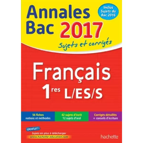 Annales Bac 2017 - FrançAis 1èRes - Isabelle De Lisle, Sylvie Beauthier Et ÉRic Le Grandic-image