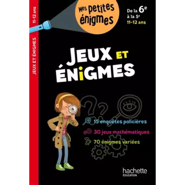 Jeux Et éNigmes De La 6E à La 5E - Cahier De Vacances 2023 - MichèLe Lecreux, Eric Berger, CléMence Roux De Luze, CéLia Gallais, Pascal Guichard-image