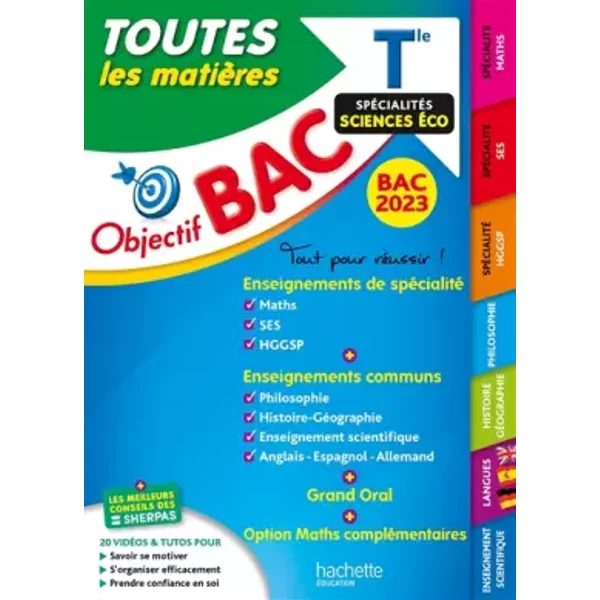 Objectif Bac 2023 - Term SpéCialitéS Sciences éCo Toutes Les MatièRes - A Blin, SéBastien Zardet, Louis-Marie Couteleau, Pascal Chamand, V. Adoumié, P. Rousseau, Yohann Durand, Arnaud LéOnard, Caroline Garnier, MichaëL SalaüN, Nathalie Nieuviarts Et VéRonique Veyrier-Milan-image