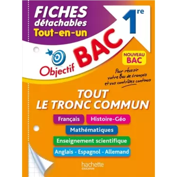 Objectif Bac Fiches DéTachables Tout Le Tronc Commun 1Re Bac 2024 - Sofia Rossignol, Nadine Billa, Louis-Marie Couteleau, Eric Barbazo, Arnaud LéOnard, VéRonique Veyrier-Milan, Amandine Sourisse, Nathalie Thau, Caroline Garnier, Michael Salaun, SéBastien Dessaint-image