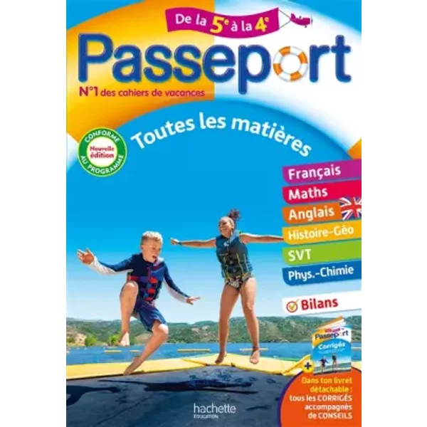 Passeport - Toutes les matières - De la 5e à la 4e - Cahier de vacances 2024 - Isabelle de Lisle, Philippe Rousseau, Marie Françoise Dréano, Sylvie Le Bour, Pierre Reynaud, Catherine Reynaud, Malorie Gorillot, Sébastien Dessaint