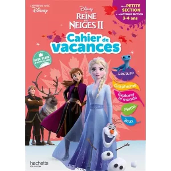 Disney - La Reine des Neiges - De la Petite à la Moyenne Section - Cahier de vacances 2025 - Sandra Lebrun, Loïc Audrain
