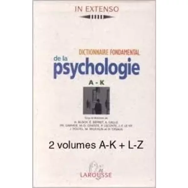 Dict. Fondamental Psychologie T. 2 - H Bloch, Collectif, J-F Le Ny, M Reuchlin Et P Garnier-image