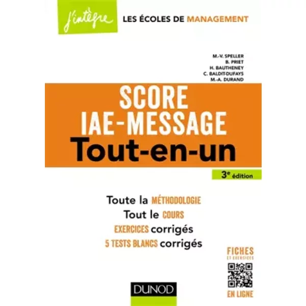 Score Iae-Message - 3E éD. - Tout-En-Un: Tout-En-Un - Marie-Virginie Speller, BenoîT Priet, HéLèNe Bautheney, Marie-Annik Durand Et Catherine Baldit-Dufays-image