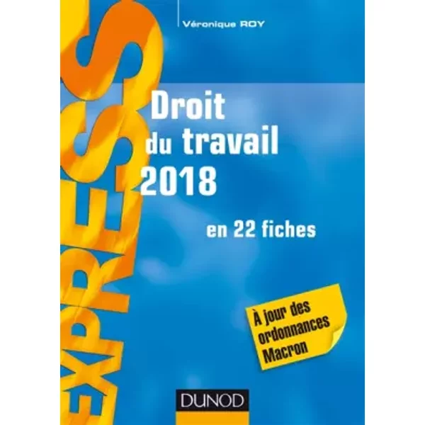 Droit Du Travail 2018 - 22E éD. - En 22 Fiches - A Jour Des Ordonnances Macron: En 22 Fiches - A Jour Des Ordonnances Macron (2 - VéRonique Roy-image